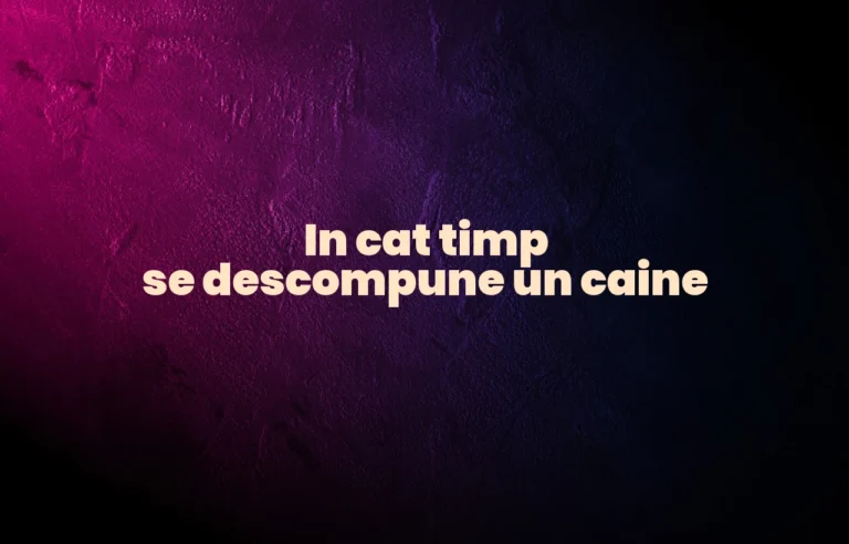 in cat timp se descompune un caine