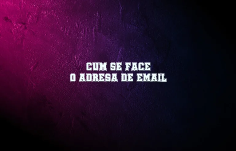 cum se face o adresa de email