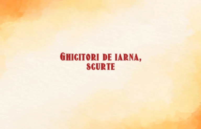 ghicitori de iarna scurte