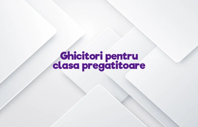 ghicitori clasa pregatitoare